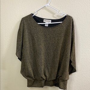 Cathy‎ Daniels Metallic Gold Blouse